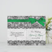 dentelle blanche, ruban vert livre pli programme d (Debout devant)