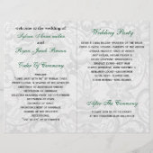 dentelle blanche, ruban vert livre pli programme d (Dos)