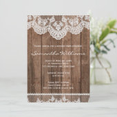 Dentelle blanche rustique et invitation d'annivers (Debout devant)