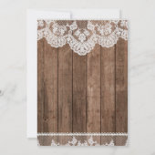 Dentelle blanche rustique et invitation d'annivers (Dos)