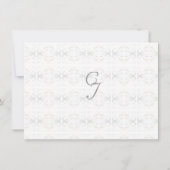 Dentelle blanche vintage Dîner Invitation (Dos)