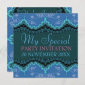 Dentelle Bleue Mes invitations spéciales pour les  (Devant / Derrière)