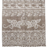 Dentelle bohémienne rideau de douche fleurie (Devant)