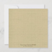 dentelle burlap et ruban cyan invitations de douch (Dos)