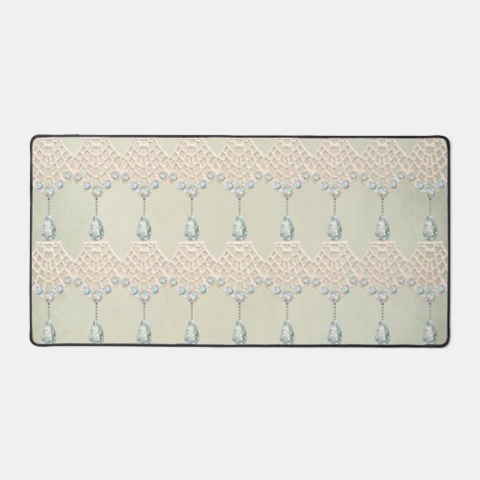 dentelle crème vintage strass turquoise victorien (Recto)