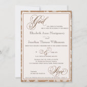 Dentelle d'automne Faire-part de mariage religieus (Devant)