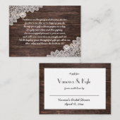 Dentelle de bois Afficher carte d'insertion de dou (Devant / Derrière)