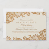 Dentelle de bronze 100e anniversaire Invitation (Devant)