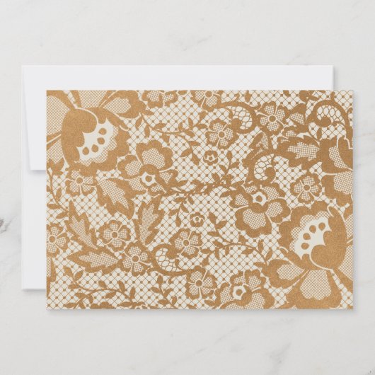 Dentelle de bronze 100e anniversaire Invitation (Dos)
