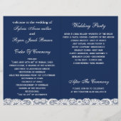 Dentelle de burlap FAUX, programmes de mariage rus (Dos)