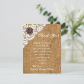 Dentelle de Carte de remerciements à percussion 4x (Debout devant)