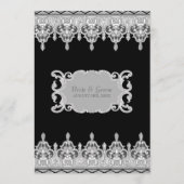 Dentelle de déversement, noir et blanc - Menu du d (Dos)