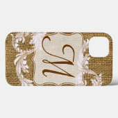 Dentelle de pays Burlap - Giri Monogram Coque ipad (Verso (horizontal))