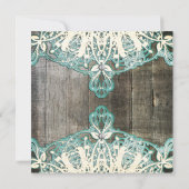 Dentelle de pays et faire-part de mariage rustique (Dos)