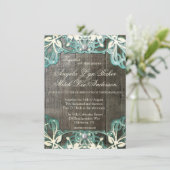 Dentelle de pays et faire-part de mariage rustique (Debout devant)