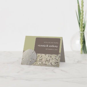 Dentelle de sable, Merci de mariage de plage Vinta