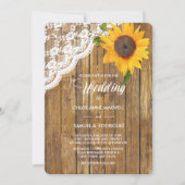 Dentelle de tournesol Faire-part de mariage Floral (Devant)