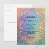 Dentelle délicate Faire-part de mariage (Devant / Derrière)