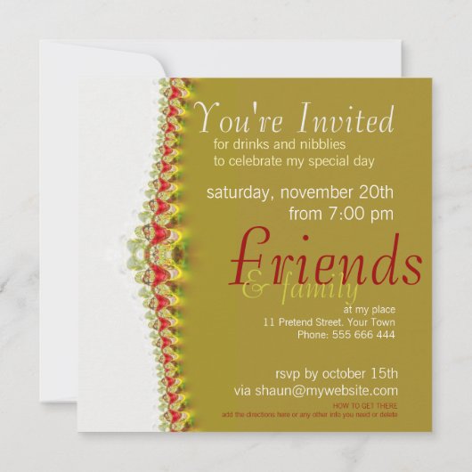 Dentelle délicate Invitation spéciale (Dos)