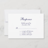 Dentelle d'hiver de la Marine RSVP (Dos)