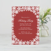 Dentelle d'hiver Fête Invitation (Debout devant)