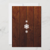 Dentelle d'hiver sur Faire-part de mariage en bois (Dos)