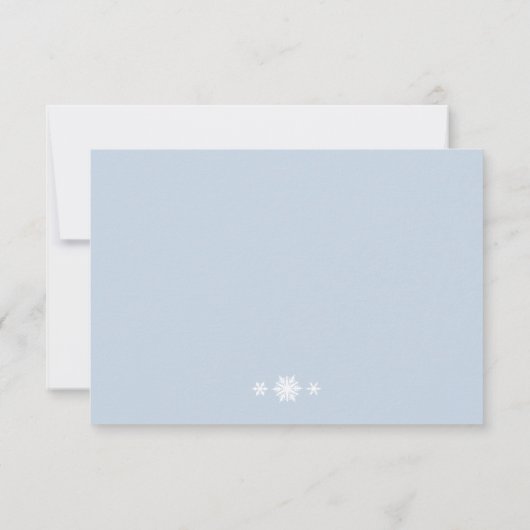 Dentelle d'hiver sur Icy Blue RSVP (Dos)