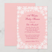 Dentelle d'hiver sur invitation au Baby shower bro (Devant / Derrière)
