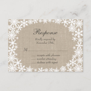 Dentelle d'hiver sur la toile de jute RSVP