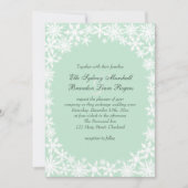 Dentelle d'hiver sur le faire-part de mariage en (Devant)