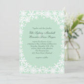Dentelle d'hiver sur le faire-part de mariage en (Debout devant)