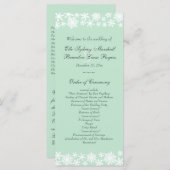 Dentelle d'hiver sur le programme de mariage de la (Devant / Derrière)