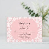 Dentelle d'hiver sur RSVP rose tendre (Debout devant)