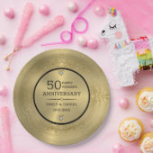 Dentelle d'or 50e anniversaire mariage assiette de (Fête)