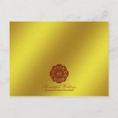 Dentelle d'or arabesque, faire-part fiançailles (Dos)