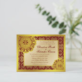 Dentelle d'or arabesque, faire-part fiançailles (Debout devant)