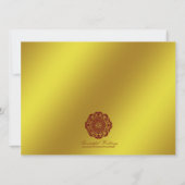 Dentelle d'or arabesque, invitation de mariage 5,5 (Dos)