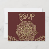 Dentelle d'or (carte de réponse Mariage) (Dos)