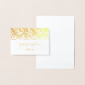 Dentelle d'or Floral Table Place Carte d'escorte (Affichage)