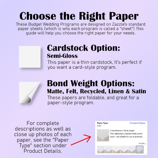 Dentelle d'or sur Plum Purple Programme de mariage