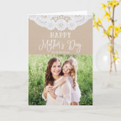 Dentelle douce | Carte de voeux photo de la fête d (Fleur jaune)