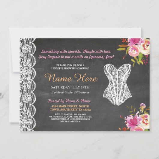Dentelle du Invitation Floral Bridal (Devant)