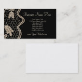 Dentelle élégante de crochet - carte de visite (Devant / Derrière)