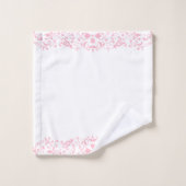 Dentelle Élégante De Flore Rose (Gant de toilette)