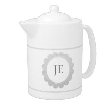 Dentelle élégante Personnalisée Monogramme Argent 