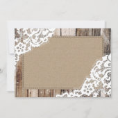 Dentelle en bois rustique et Merci d'étirement du (Dos)