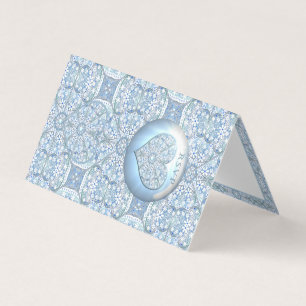 Dentelle en céramique bleu clair