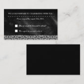 Dentelle en cuir et étoffes en métal Carte de réce (Devant / Derrière)