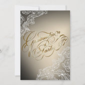 Dentelle et calligraphie modernes Invitation de gr (Devant)