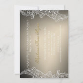 Dentelle et calligraphie modernes Invitation de gr (Dos)